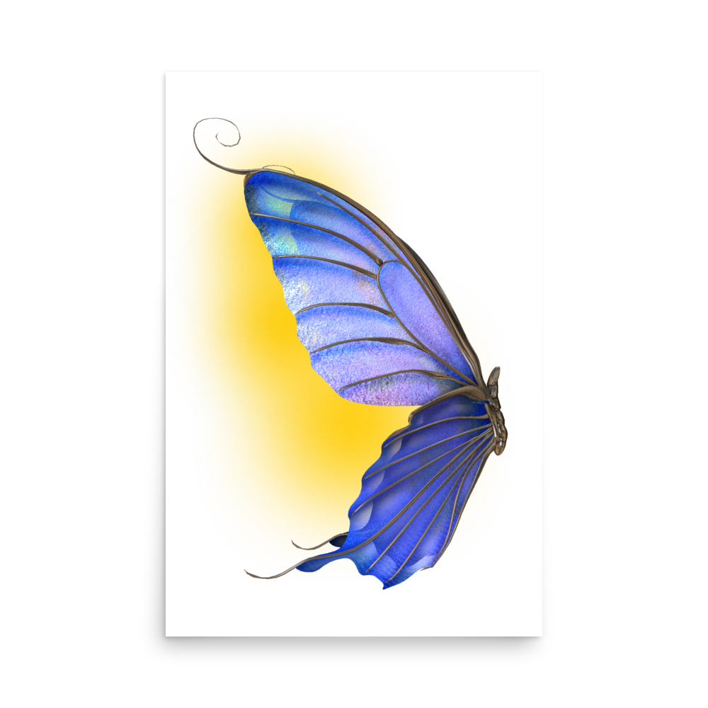 Minimalistic Butterly Glow Matte Paper Poster