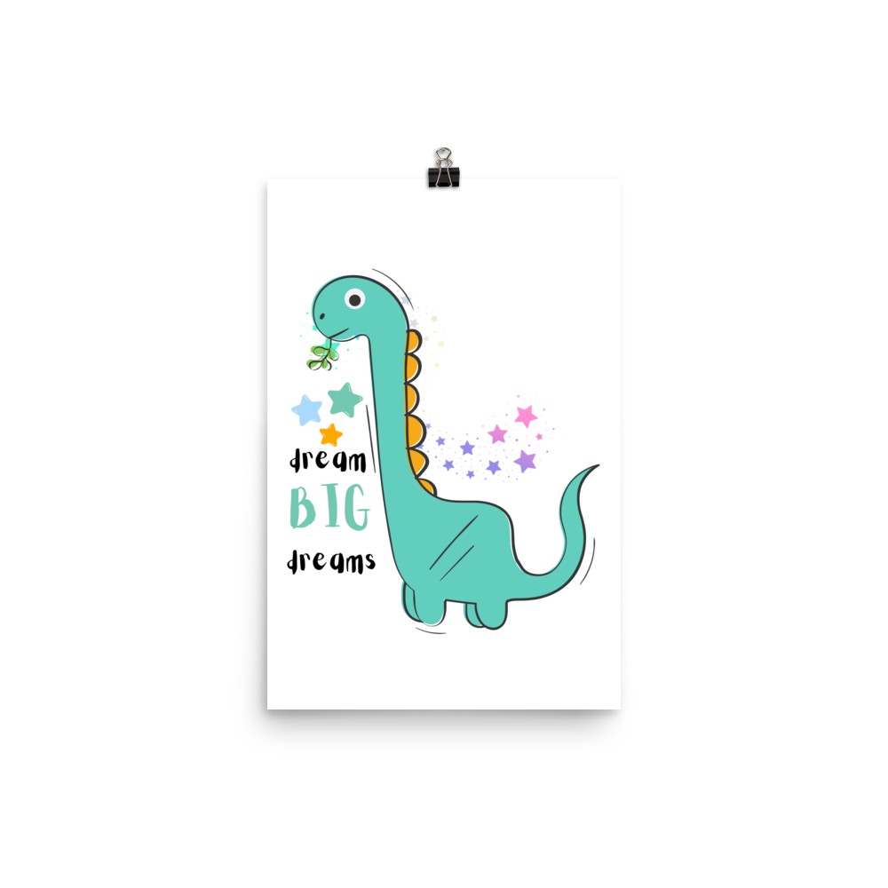 Dinosaur Big Dreams Photo Paper Poster