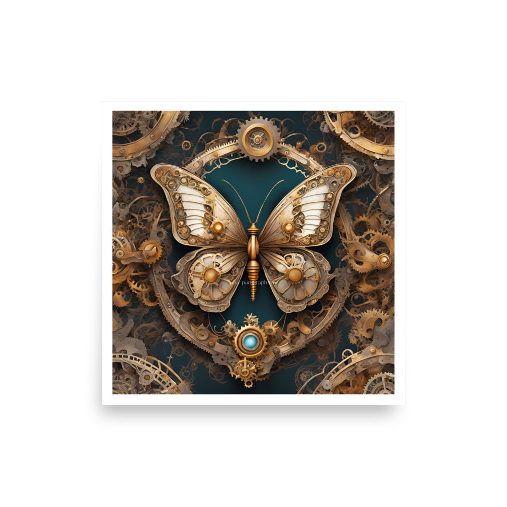 Vintage Butterfly Photo Paper Poster