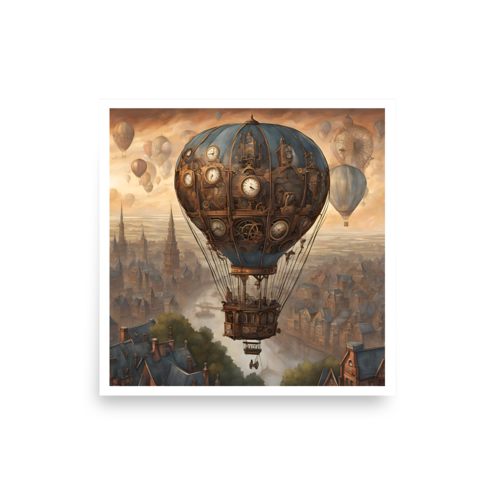 Balloons Over the Sky Photo Paper Poster