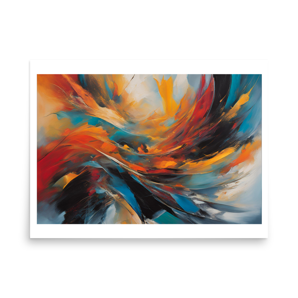 Abstract Wave Photo Paper Poster