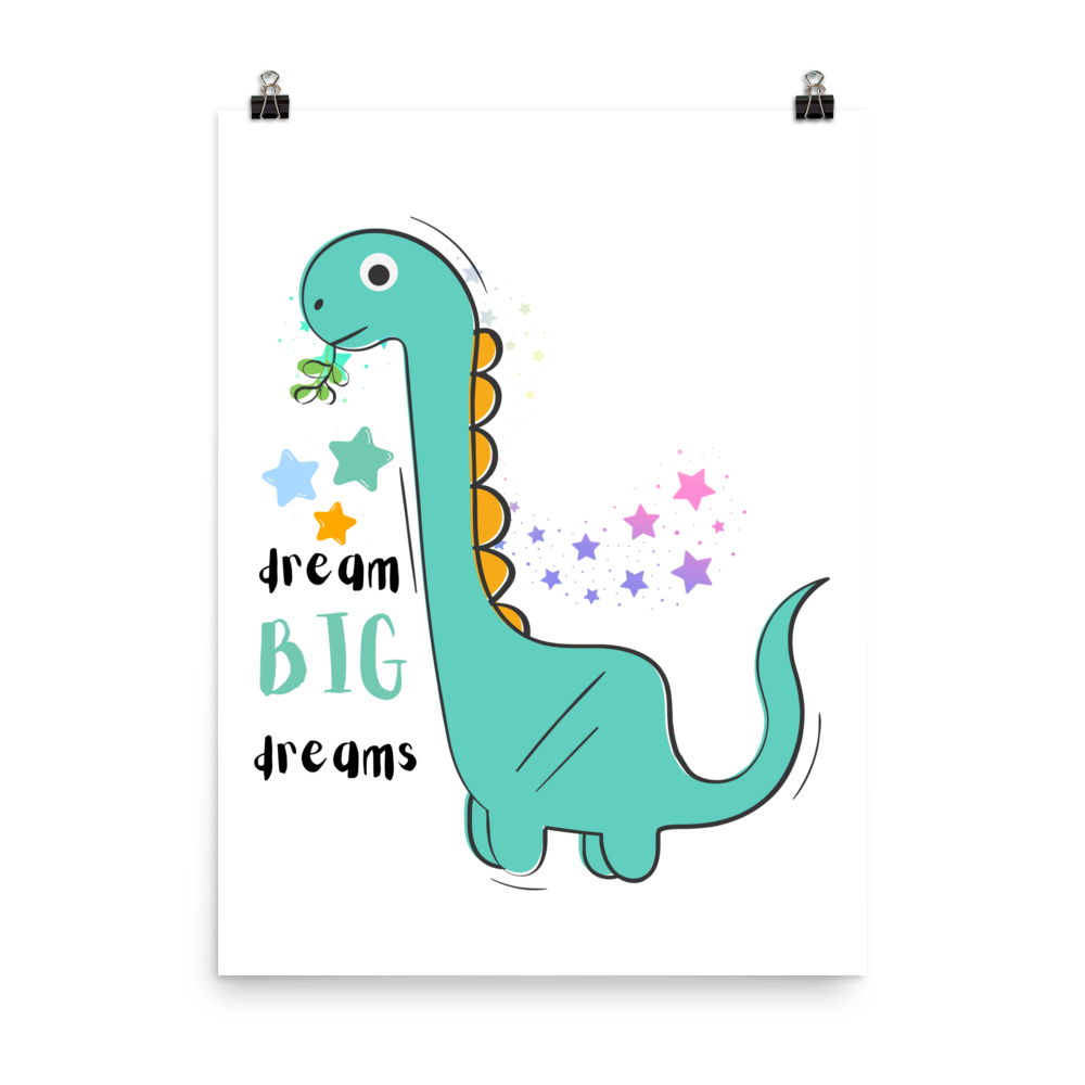 Dinosaur Big Dreams Photo Paper Poster