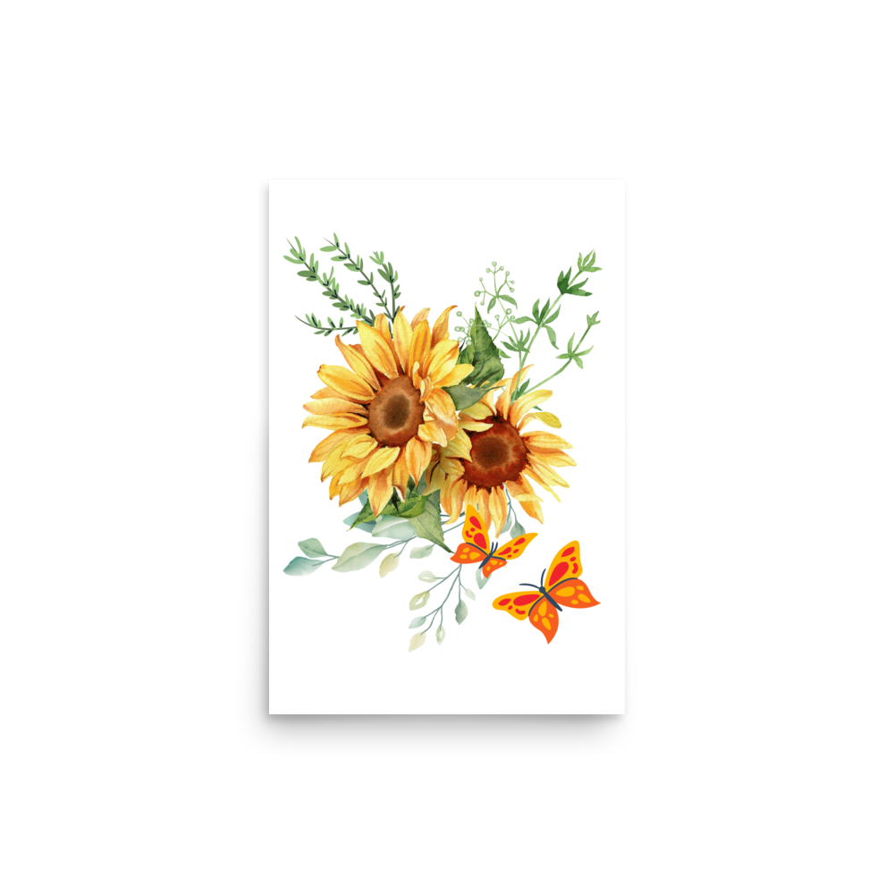 Sunflower Delight Matte Paper Poster