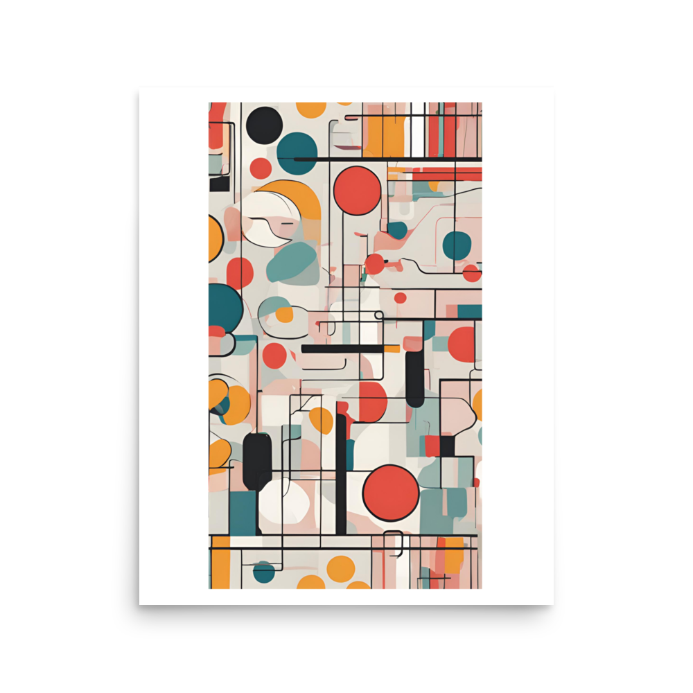 Abstract Shapes Matte Paper Poster