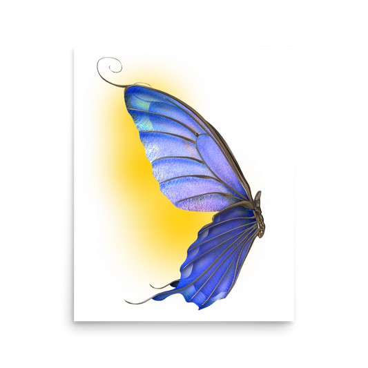 Minimalistic Butterly Glow Matte Paper Poster