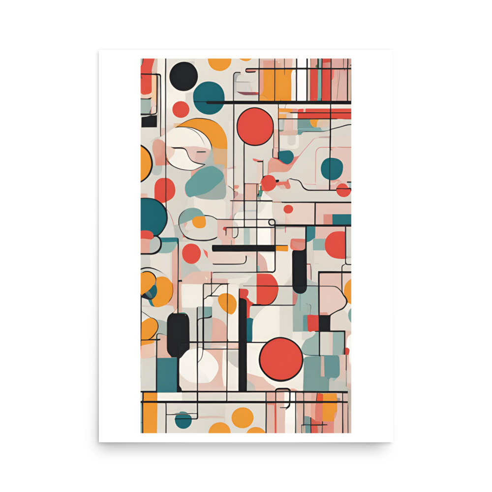 Abstract Shapes Matte Paper Poster