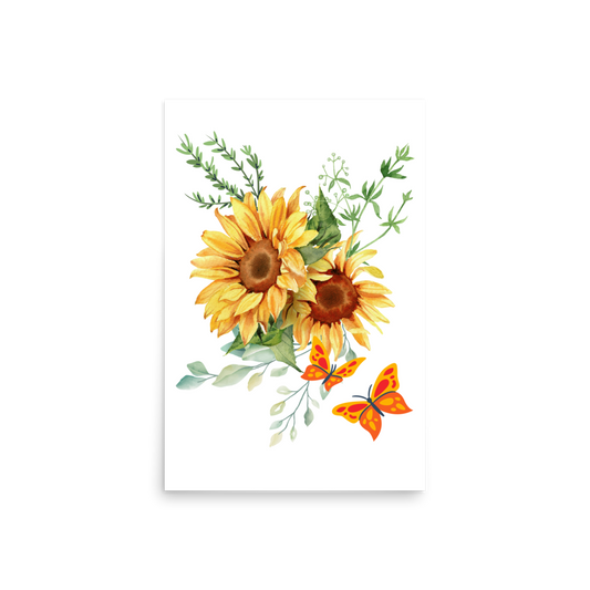 Sunflower Delight Matte Paper Poster