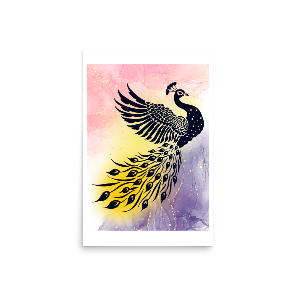 Peacock Splendor Matte Paper Poster