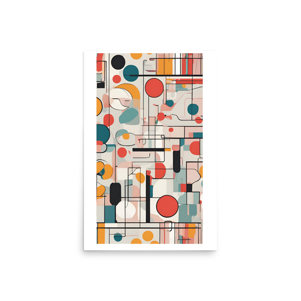 Abstract Shapes Matte Paper Poster