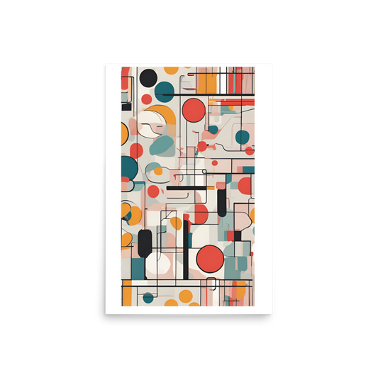 Abstract Shapes Matte Paper Poster