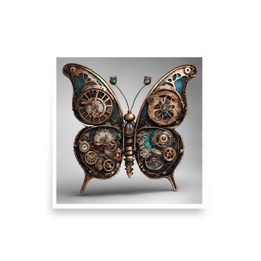 Steampunk Butterfly Photo Paper Poster