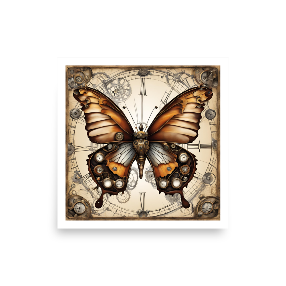 Light Butterfly Photo Paper Poster