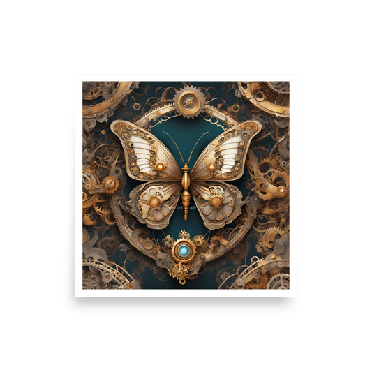 Vintage Butterfly Photo Paper Poster