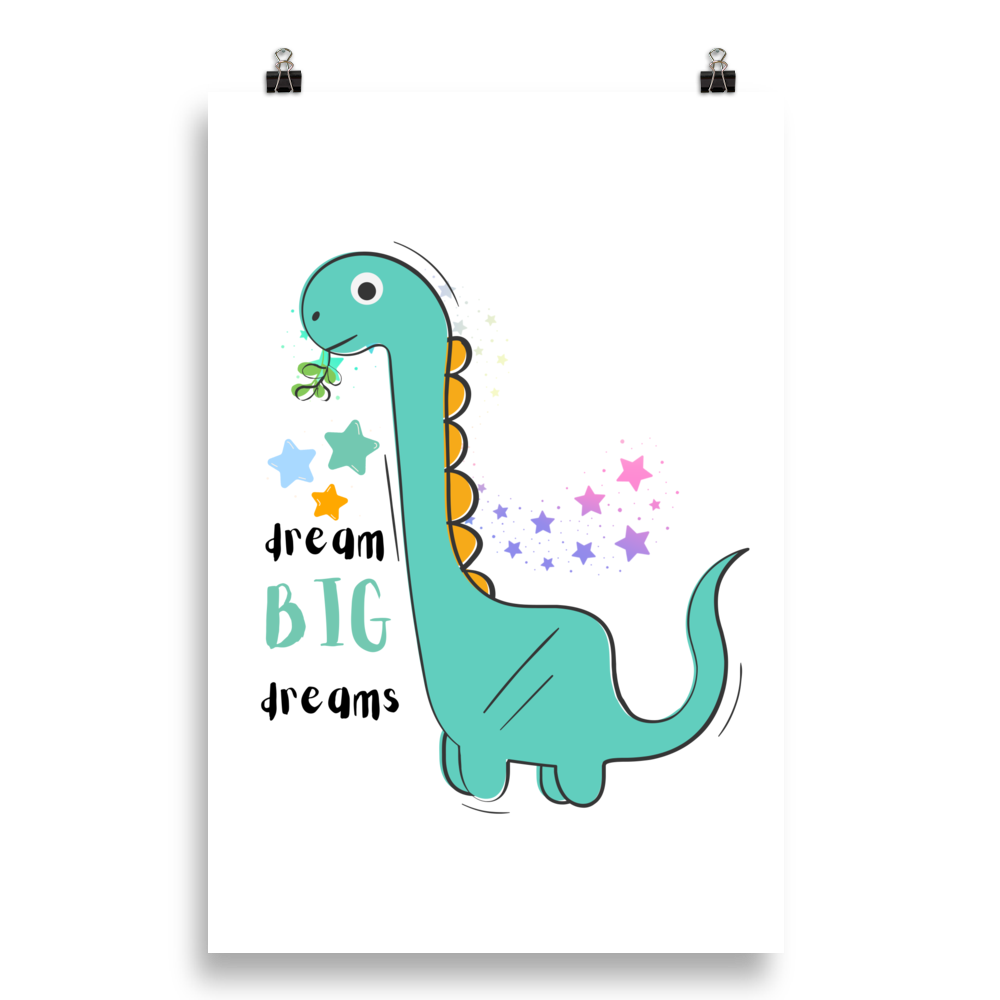 Dinosaur Big Dreams Photo Paper Poster