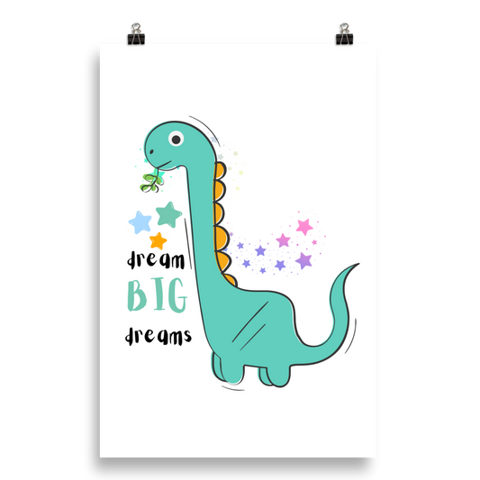 Dinosaur Big Dreams Photo Paper Poster